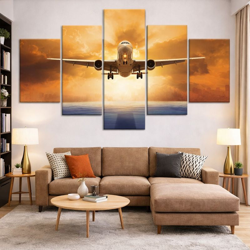 Toile murale avion long-courrier