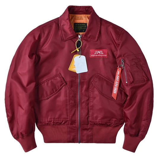 Veste pilote militaire bordeaux