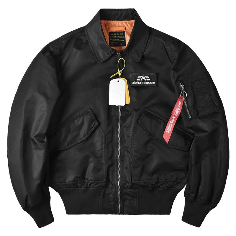 Veste pilote militaire noire