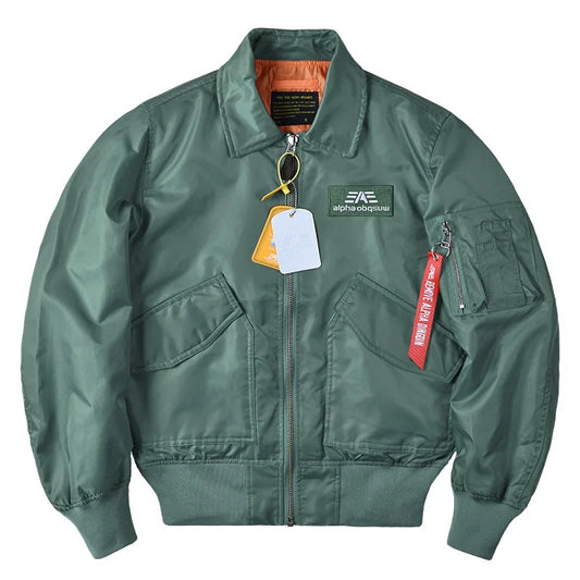 Veste pilote militaire verte