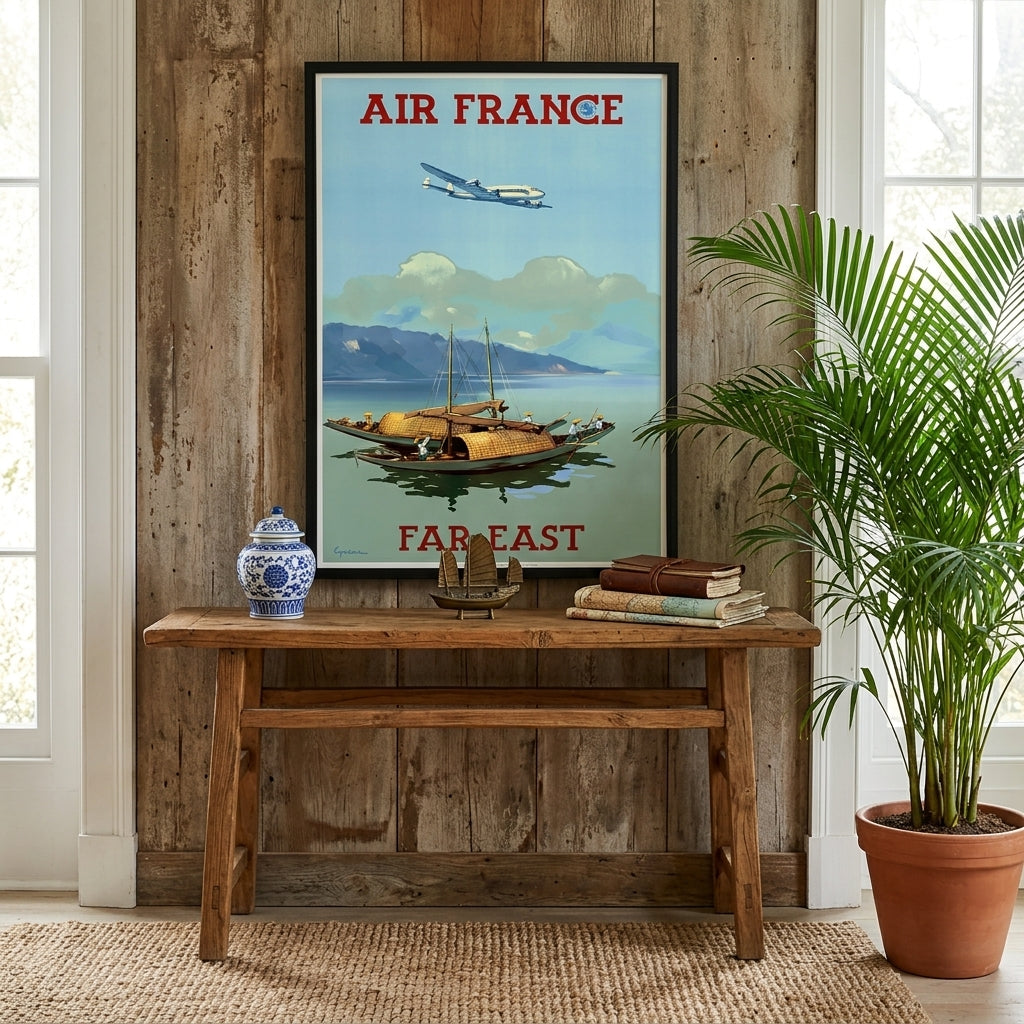 affiche vintage Air France Far East