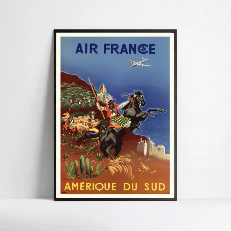 décoration murale Air France amérique du sud vintage