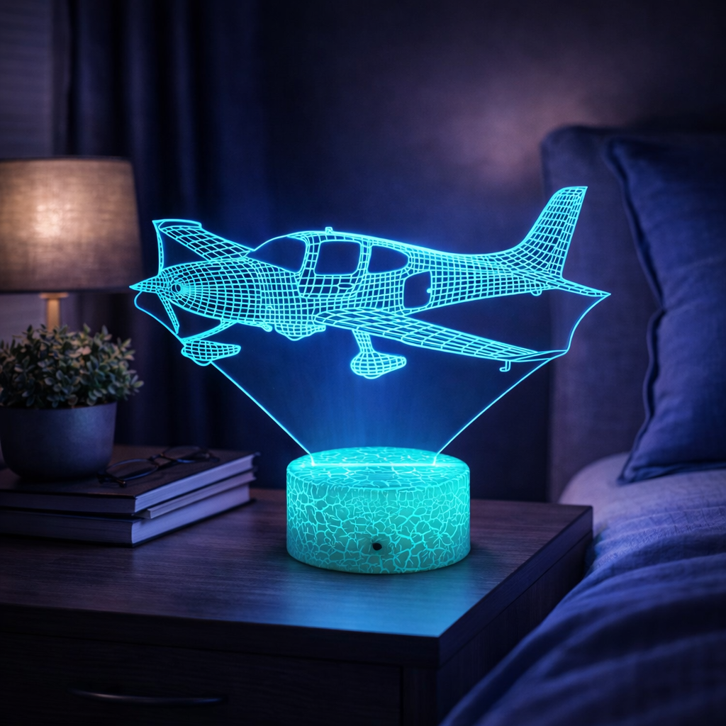 lampe avion 3d piper pa-28