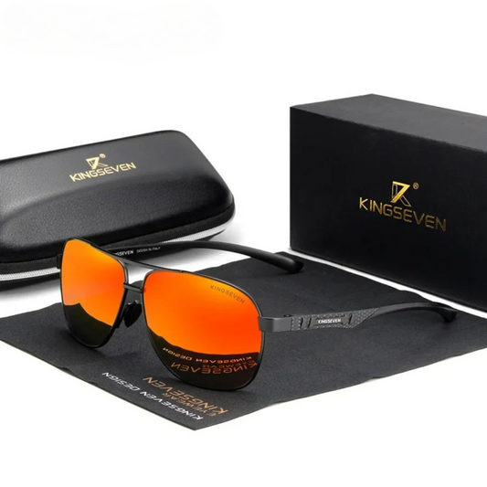 lunette aviateur noire et rouge