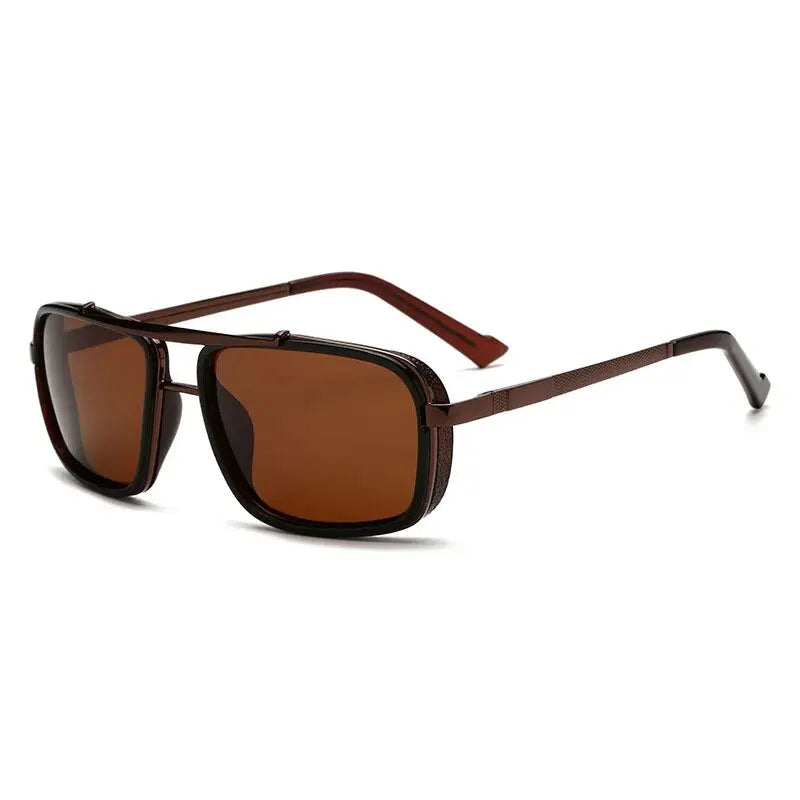 lunettes pilote homme marron