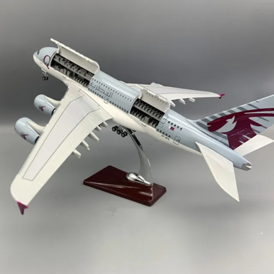 maquette A380 Qatar Airways cabine ouverte