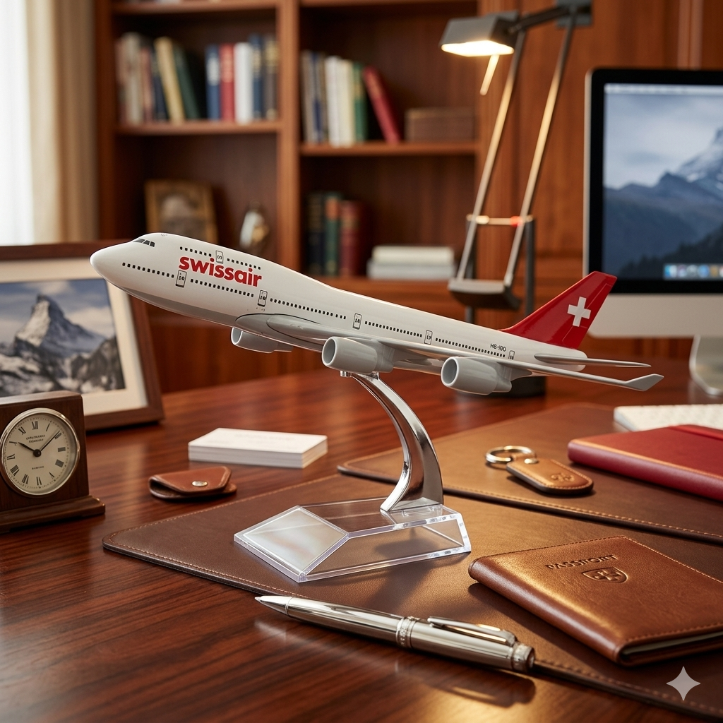 maquette aviation long courrier b747 swissair