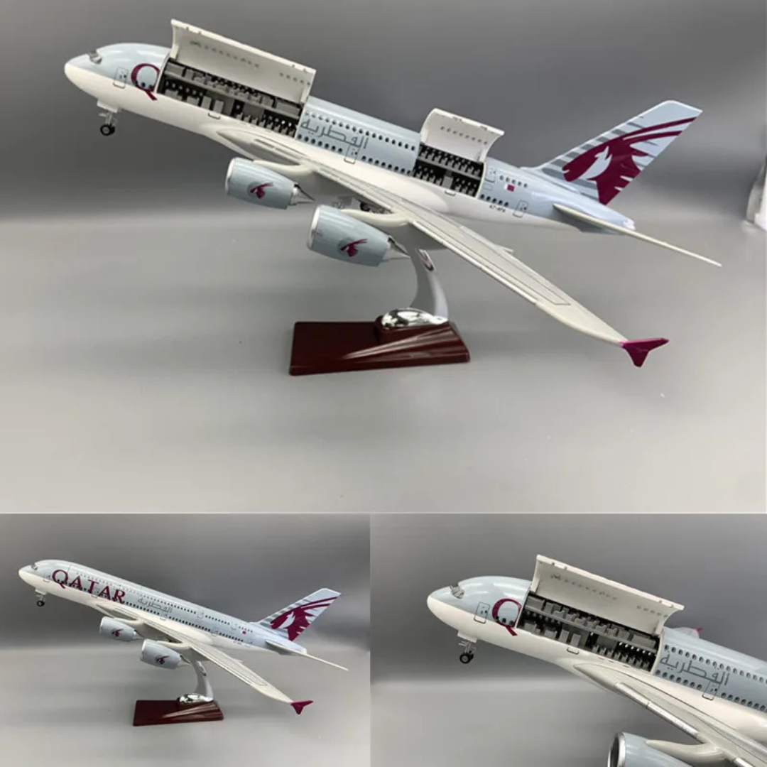 maquette avion Qatar Airways cabine détaillée