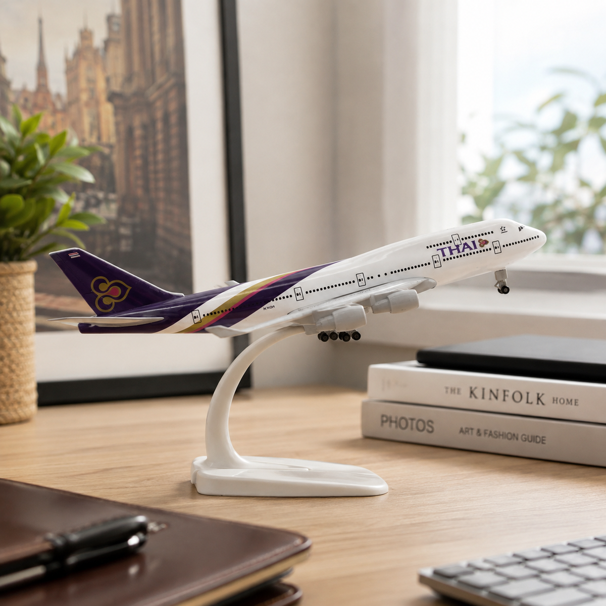 maquette avion de ligne boeing 747 thai airways