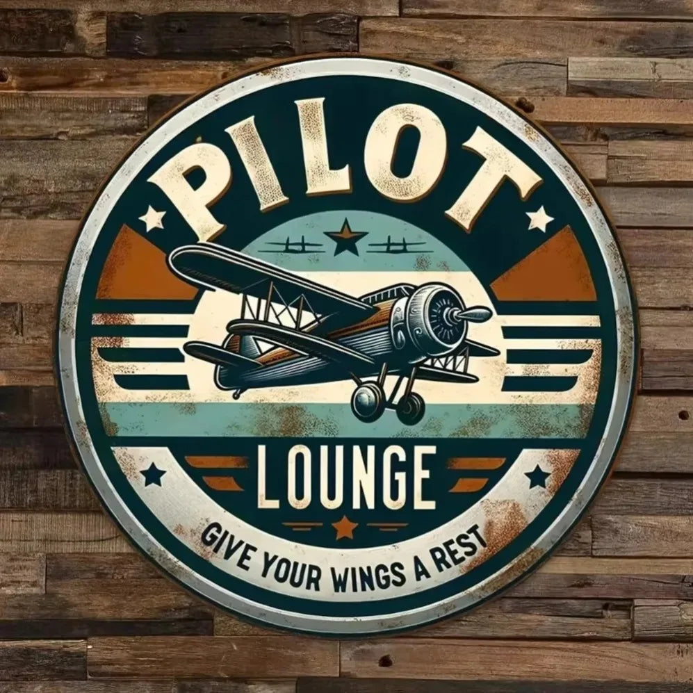 plaque Pilot Lounge vintage