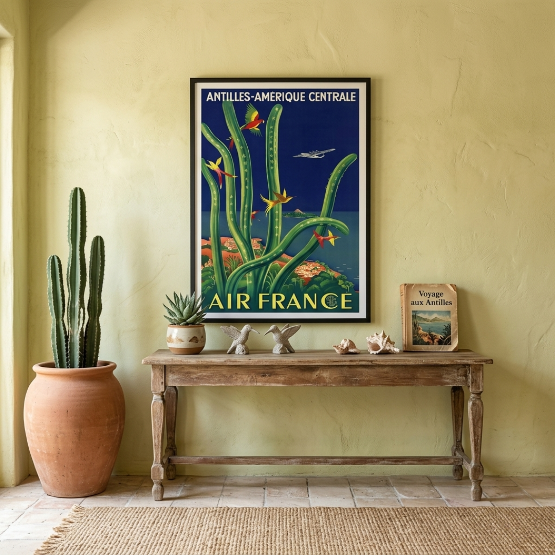 poster Air France Antilles vintage