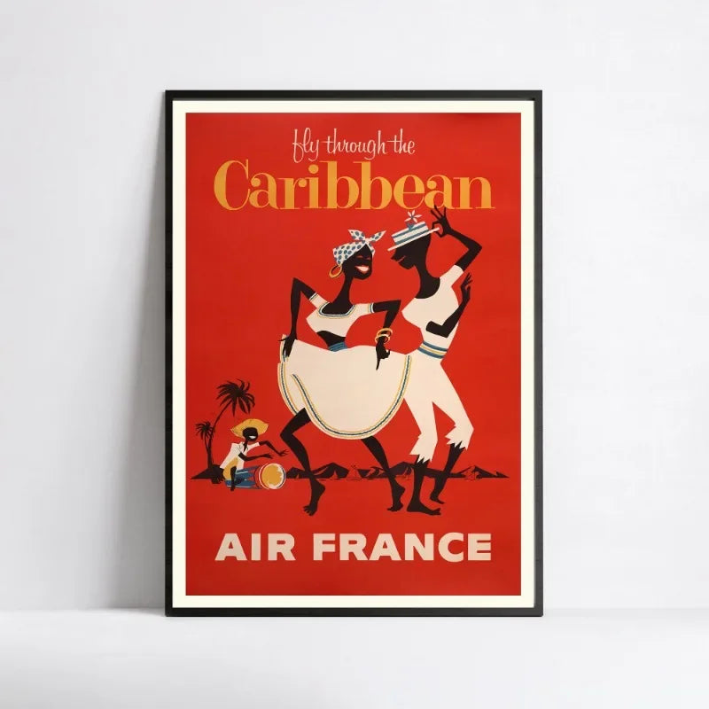 poster Air France Caribbean rétro