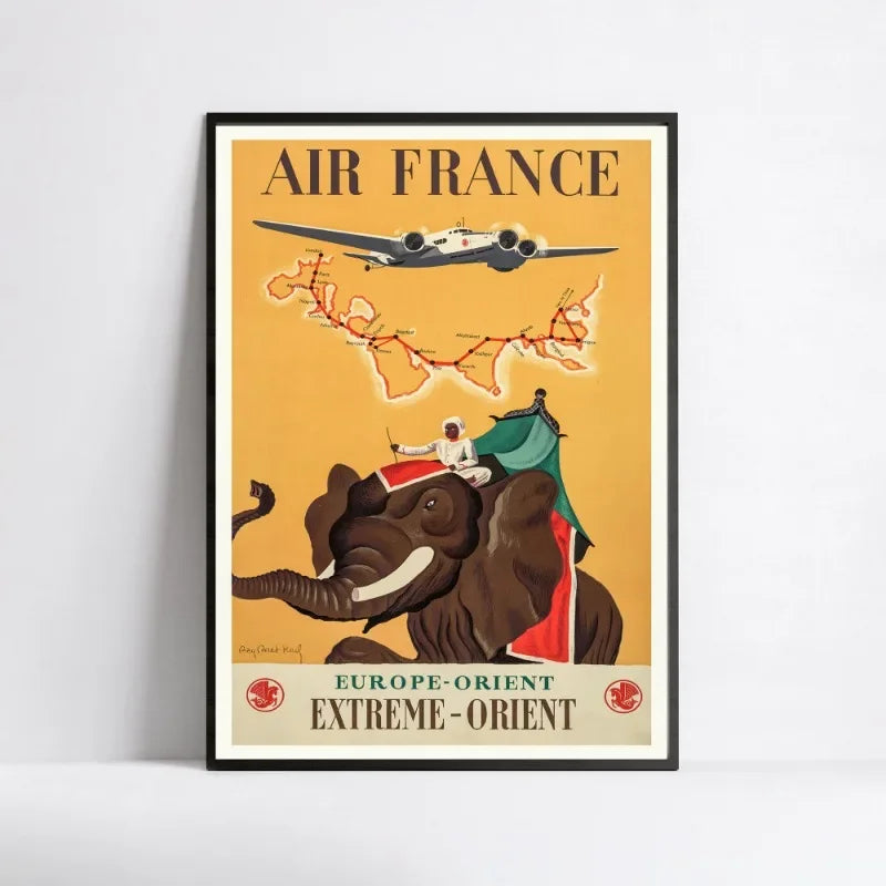 poster Air France Extrême-Orient rétro