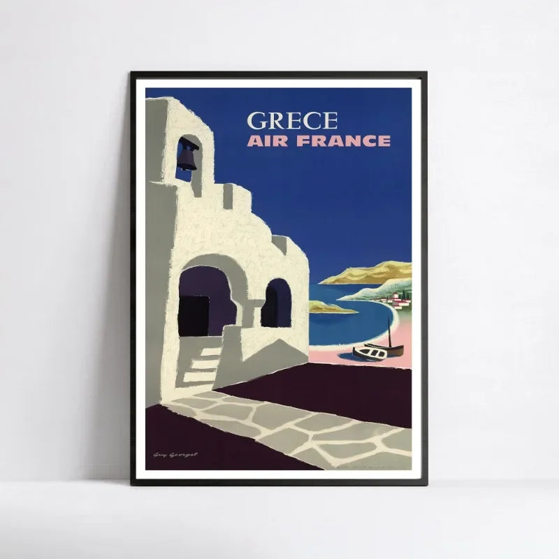 poster Air France Grèce rétro