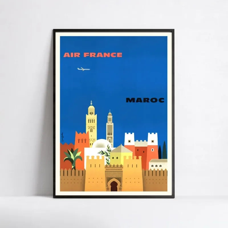 poster Air France Maroc rétro
