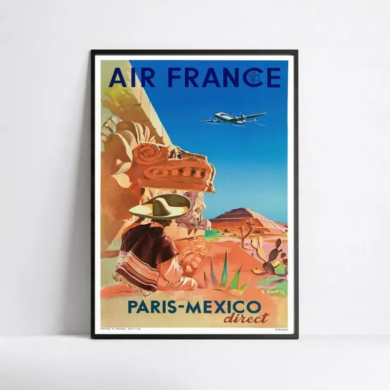 poster Air France Mexico rétro