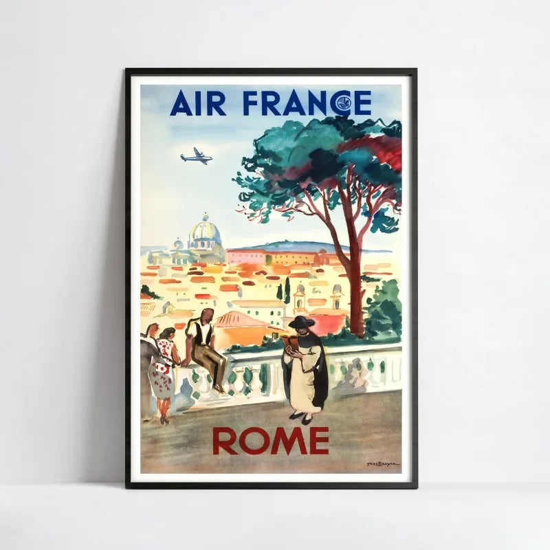 poster Air France Rome rétro