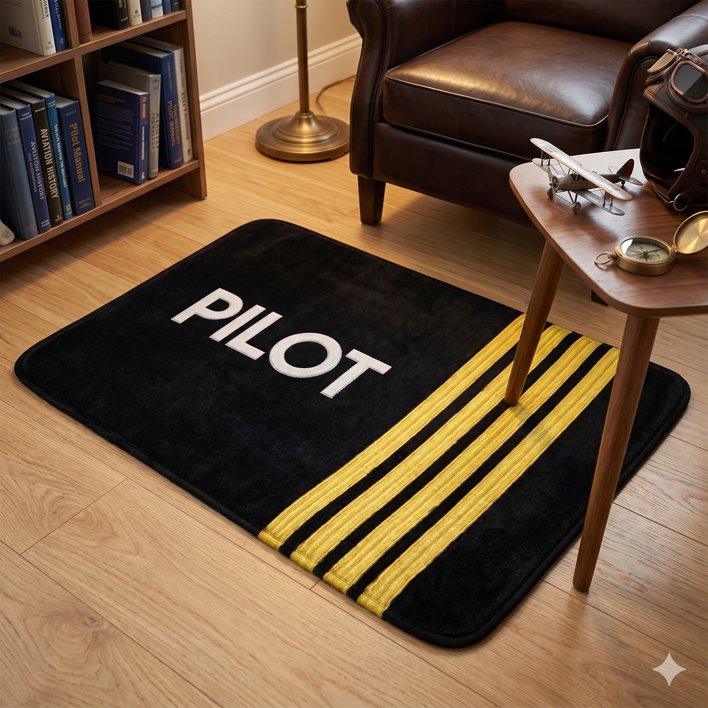 tapis déco aéronautique épaulettes pilote