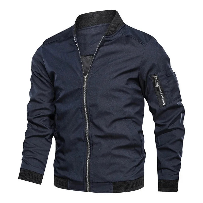 veste bombardier aviateur bleu