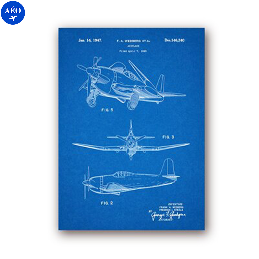 Aéo - Croquis Avion Vintage