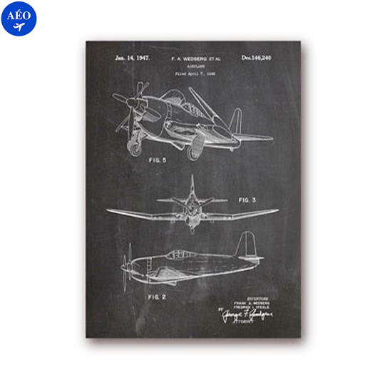 Aéo - Croquis Avion Vintage