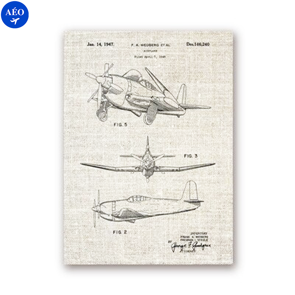 Aéo - Croquis Avion Vintage