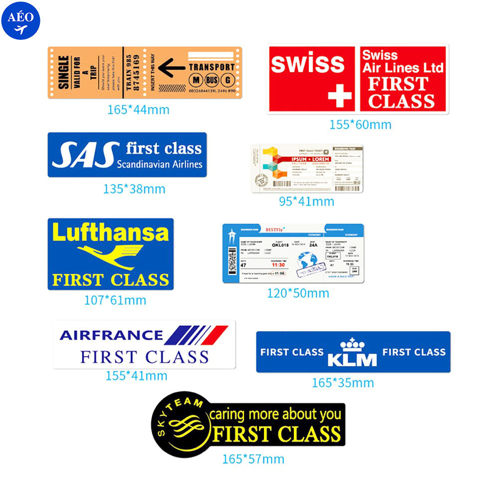 Aéo - Autocollants Carte Embarquement Compagnie Aérienne