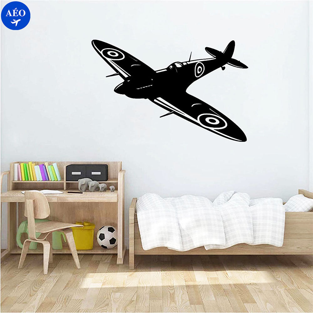 Aéo - Autocollant Mural Avion Spitfire