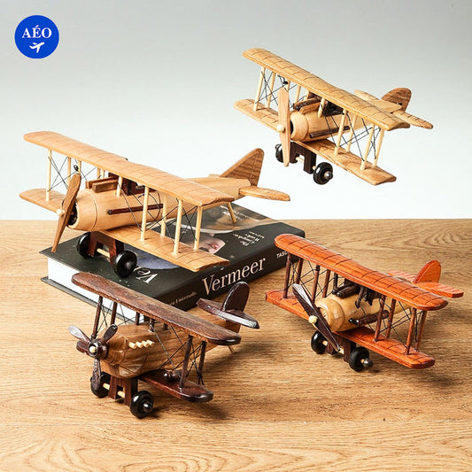 Aéo - Avion En Bois Vintage