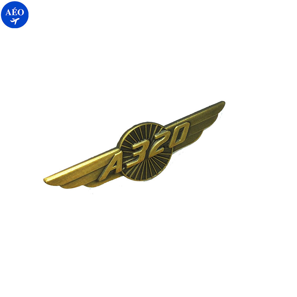 Aéo - Badge Pilote Avion Vintage