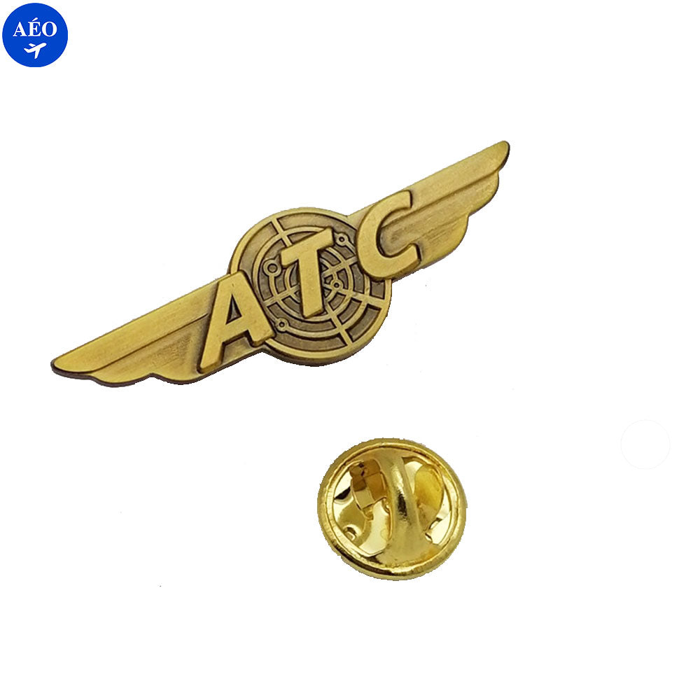 Aéo - Badge Pilote Avion Vintage