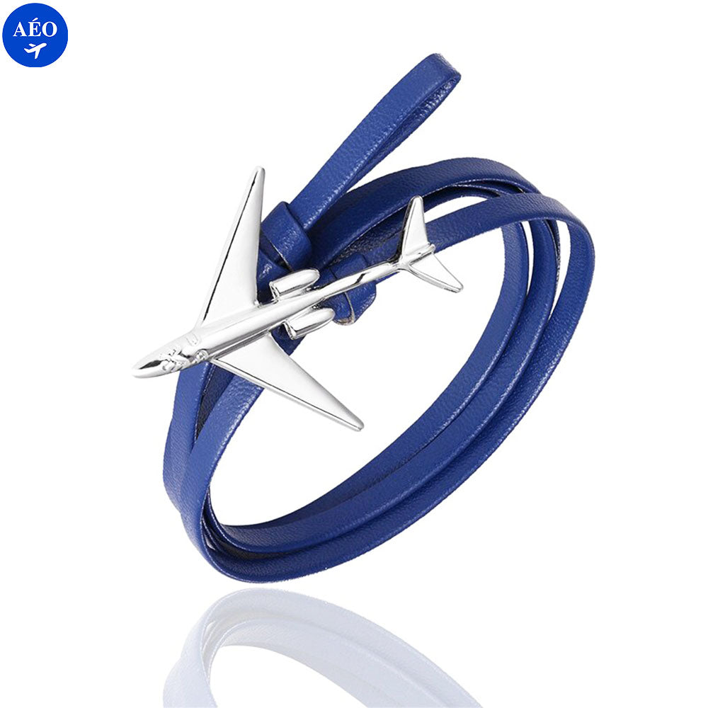 Aéo - Bracelet Avion En Cuir Multicouches