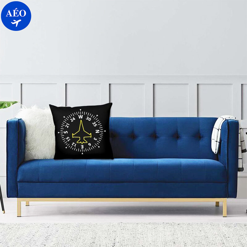 Coussin déco aviation gyro directionnel