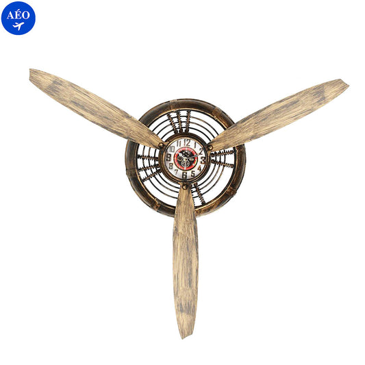 Aéo - Horloge Hélice Avion Vintage