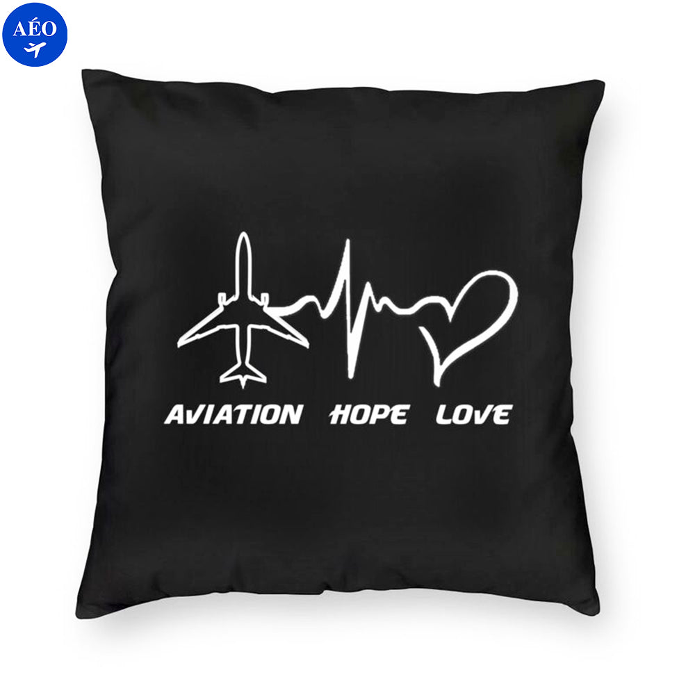 Aéo - Housse De Coussin Aviation Hope Love