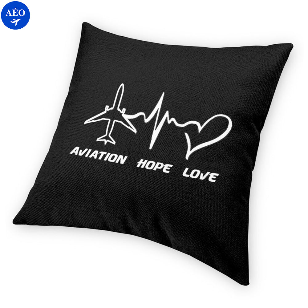 Aéo - Housse De Coussin Aviation Hope Love