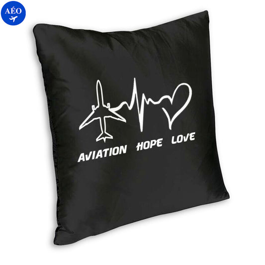 Aéo - Housse De Coussin Aviation Hope Love