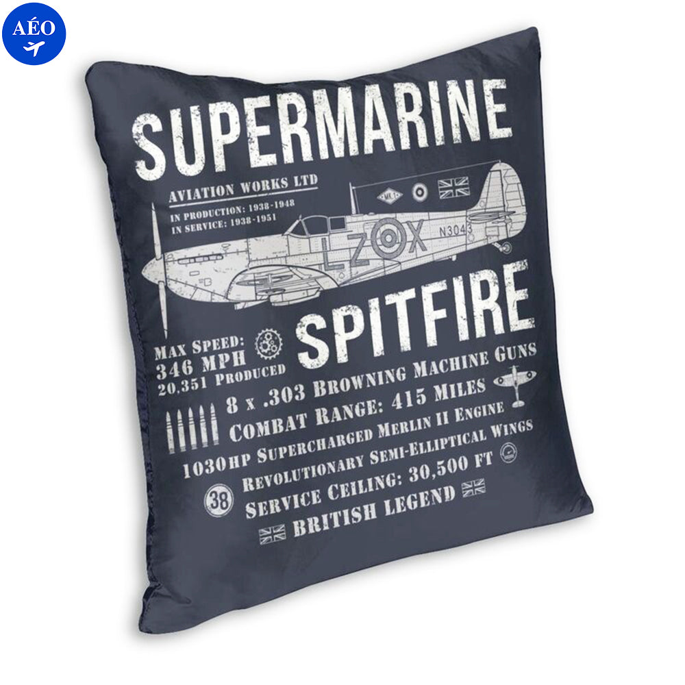 Aéo - Housse De Coussin Supermarine Spitfire