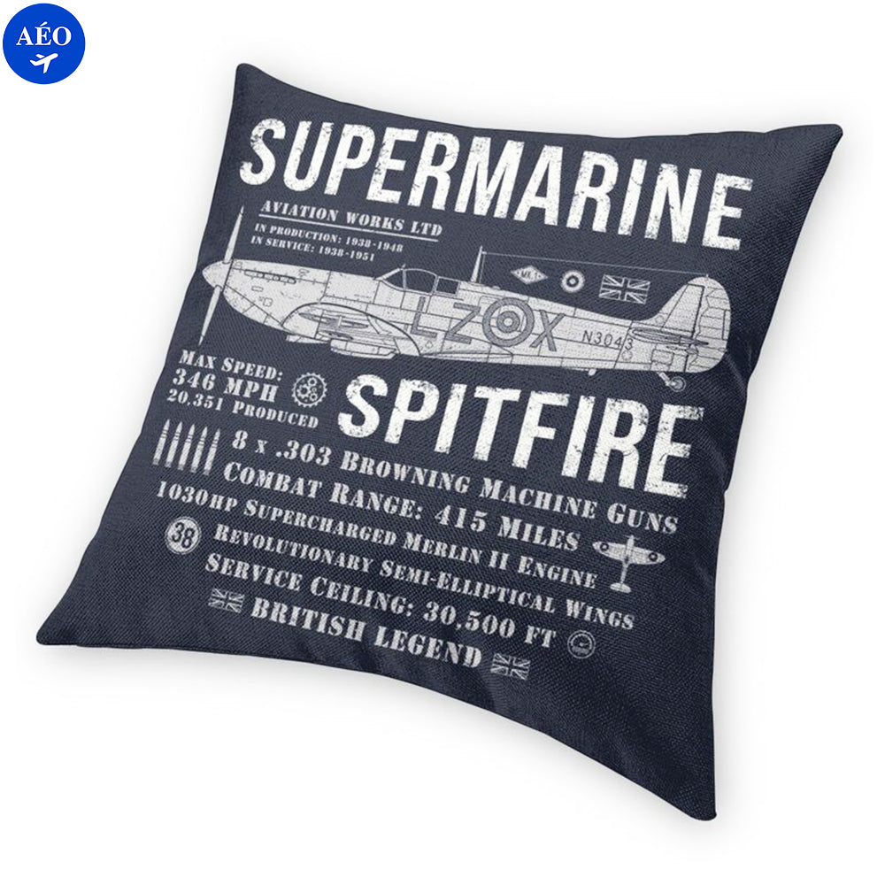 Aéo - Housse De Coussin Supermarine Spitfire