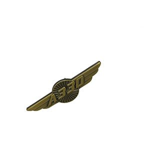 Aéo - Badge Pilote Avion Vintage