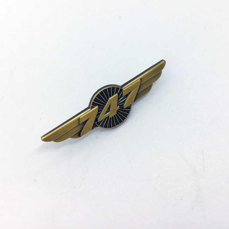 Aéo - Badge Pilote Avion Vintage