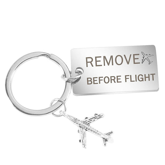 Porte Clés Remove Before Flight En Métal