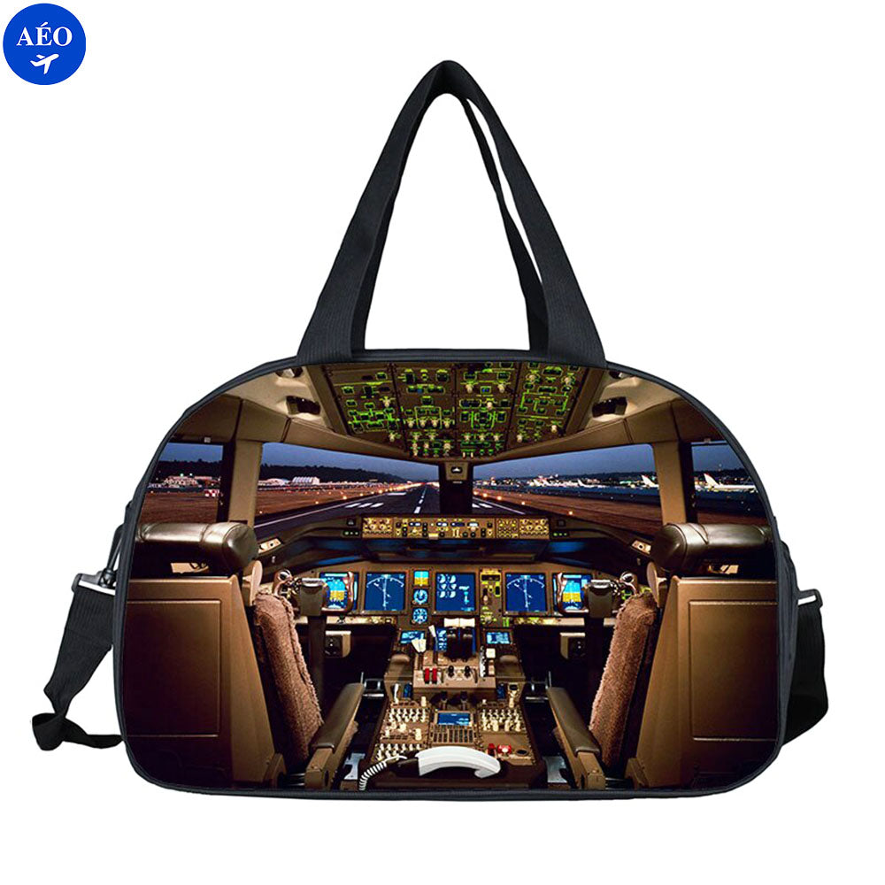 Aéo - Sac à Main Imprimé Cockpit Avion